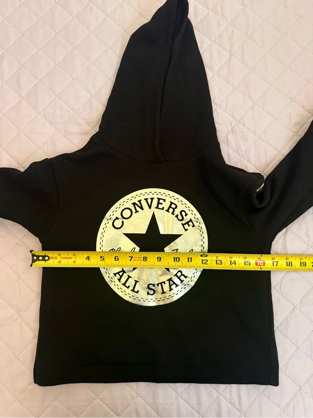 Converse Black Hoodie with White All Star Logo